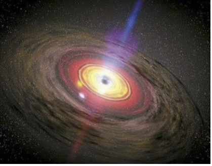 Artist's rendition of accretion disk surrounding a supermassive black hole
